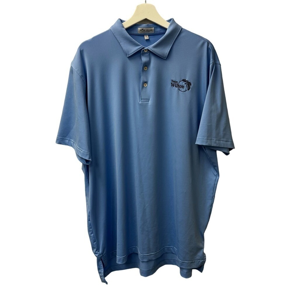 Peter Millar Mens Summer Comfort Polo Shirt XL Team Wilton Golf Blue